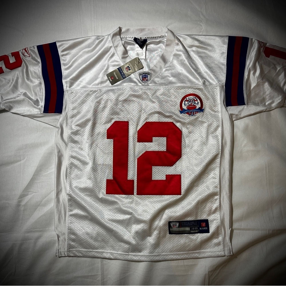 Tom Brady, AFC, 50th Anniversary, Patriots Jersey, Brand New w Tags, White w Red